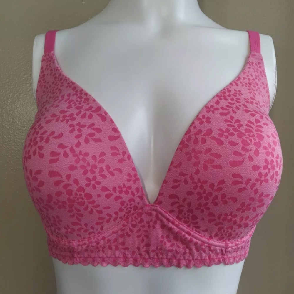 Adore Me Pink Wireless Bra 34DD New